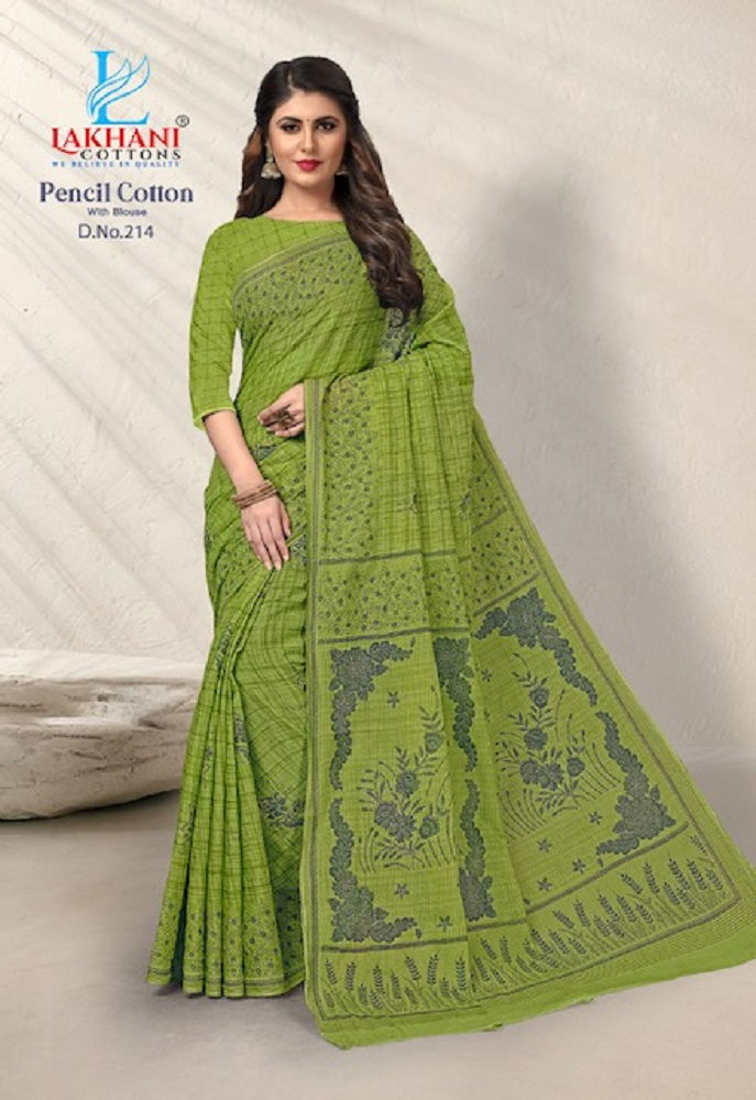 Pencil Cotton Vol 2 By Lakhani Pure Cotton Printed Sarees Wholesale Market In Surat